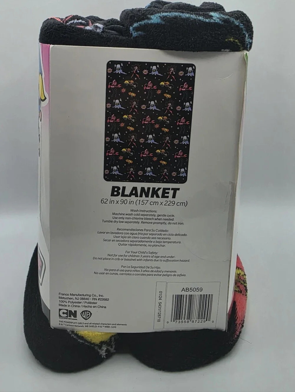 Powerpuff Girls Bedding Super Soft Plush Blanket Girls vs Villains Black